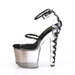 7 Inch Heel LOVESICK-712T Clear Black