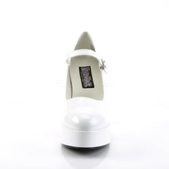 FUNTASMA MARYJANE-50 White Pat MaryJane Pumps