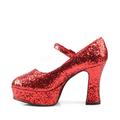 FUNTASMA MARYJANE-50G Red Glitter MaryJane Pumps