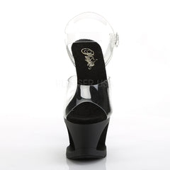 7 Inch Heel MOON-708 Clear Black Matte