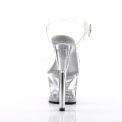 Pleaser MOON-708 Clear Ankle Strap Sandals