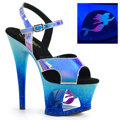 7" Heel MOON-711MER Blue Ombre