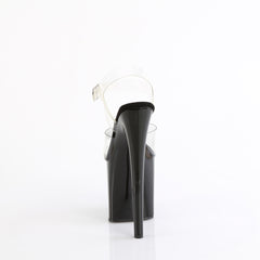 8 Inch Heel NAUGHTY-808 Clear Black