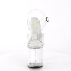 8 Inch Heel NAUGHTY-808 Clear