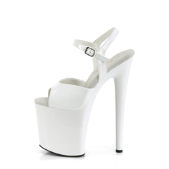 8 Inch Heel NAUGHTY-809 White Pat