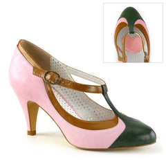 Pin Up Couture PEACH-03 Baby Pink Retro-Inspired Pumps - Shoecup.com - 1
