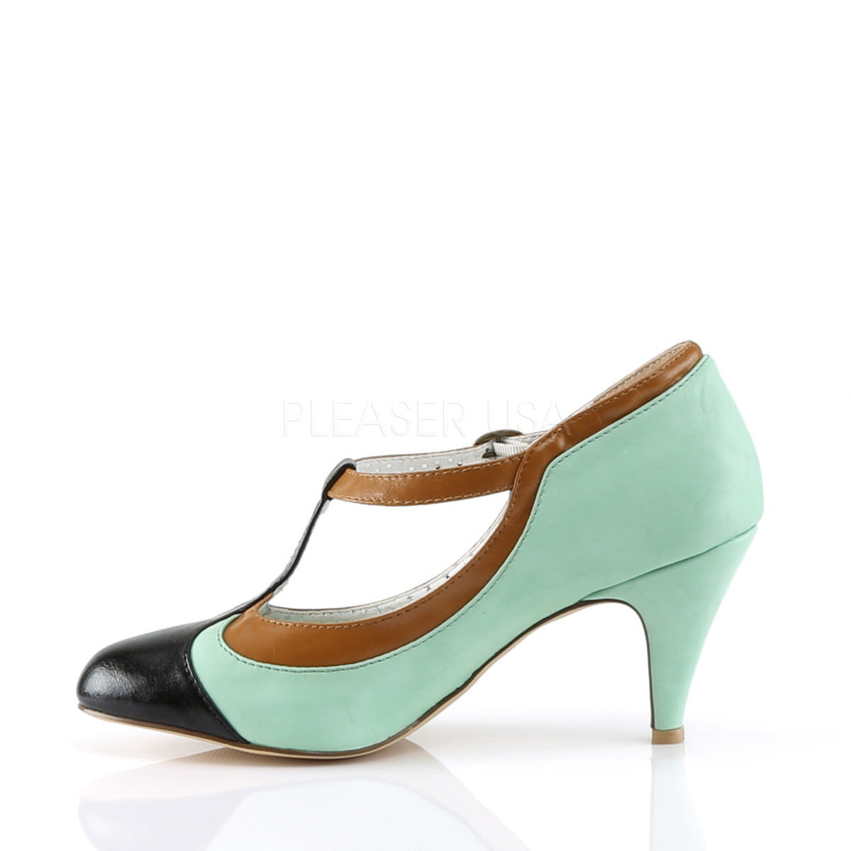 Pin Up Couture PEACH-03 Mint Retro-Inspired Pumps - Shoecup.com - 4