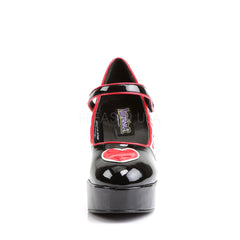 FUNTASMA QUEEN-55 Black-White-Red Pat Platform