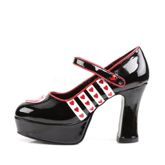 FUNTASMA QUEEN-55 Black-White-Red Pat Platform