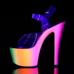 7 Inch Heel RAINBOW-308UV Clear