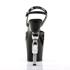 7 Inch Heel REVOLVER-709 Black Patent