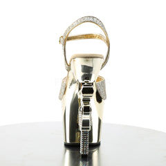 7 Inch Heel REVOLVER-709G Gold Multi Glitter
