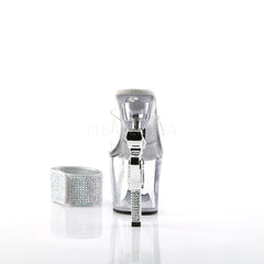 PLEASER REVOLVER-712 Clear Platform Slides