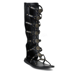 Men's Black Roman Gladiator Spartan Sandals - Shoecup.com