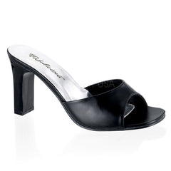 FABULICIOUS ROMANCE-301-2 Black Pu Slides - Shoecup.com