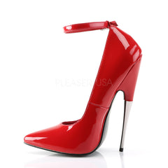 Devious SCREAM-12 Red Patent Pumps