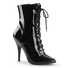 PLEASER SEDUCE-1020 Black Pat Ankle Boots