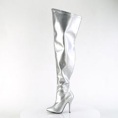 5 Inch Heel SEDUCE-3000WC Silver Stretch Metallic