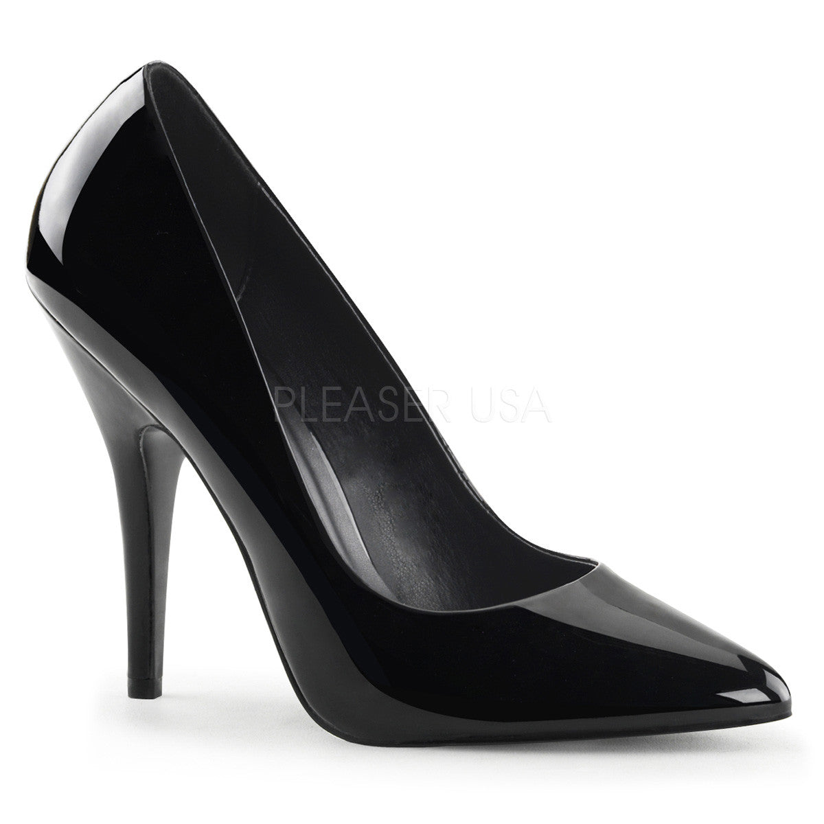 Pleaser SEDUCE-420 5 Inch Heel Black Patent Plus Size Classic Pumps –