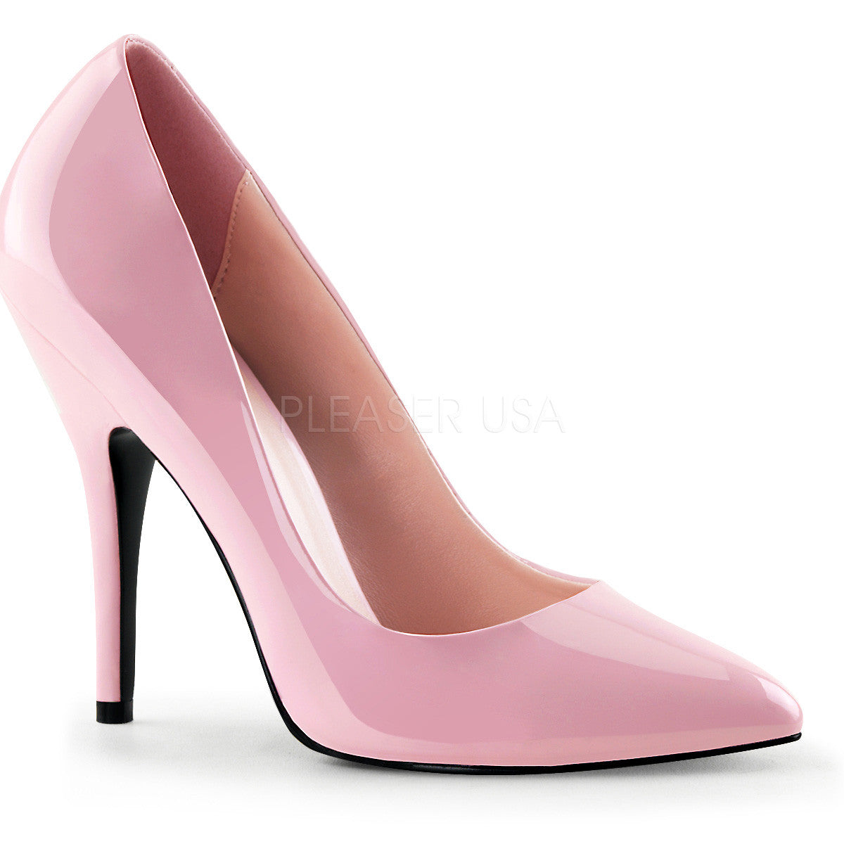 5 Inch Heel SEDUCE 420 Baby Pink Patent Plus Size Classic Pumps
