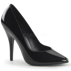 PLEASER SEDUCE-420V Black Pat Pumps - Shoecup.com