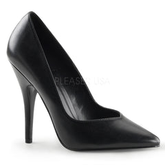 PLEASER SEDUCE-420V Black Pu Pumps - Shoecup.com