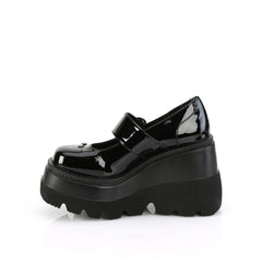 4 Inch Wedge Platform SHAKER-23 Black Patent