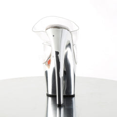 7 Inch Heel SKY-302 Clear-Silver