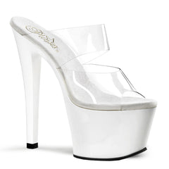 7 Inch Heel SKY-302 Clear-White