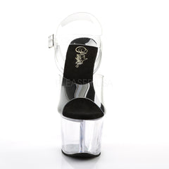 7 Inch Heel SKY-308 Clear Black Clear