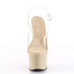 7 Inch Heel SKY-308 Clear Cream