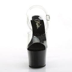 7 Inch Heel SKY-308CRS Clear Black Champagne