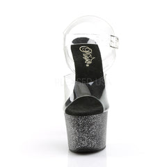 7 Inch Heel SKY-308MG Black Glitter