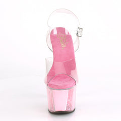 7 Inch Heel SKY-308OF Clear Baby Pink
