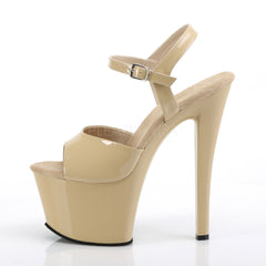 7 Inch Heel SKY-309 Cream Pat