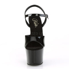 7 Inch Heel SKY-309CRS Black Silver