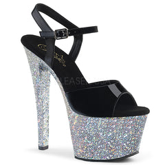 7" Heel SKY-309LG Silver Glitter