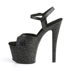 7 Inch Heel SKY-309MMG Black Pu