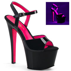 7" Heel SKY-309TT Neon Hot Pink