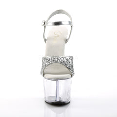 7 Inch Heel SKY-310 Silver Glitter