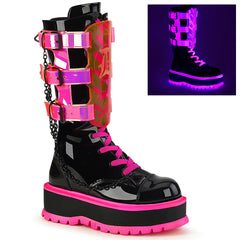 demonia-slacker-156-black-patent-uv-neon-pink