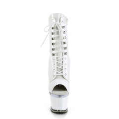 7 Inch Heel SPECTATOR-1021 White Pat-Clear-White