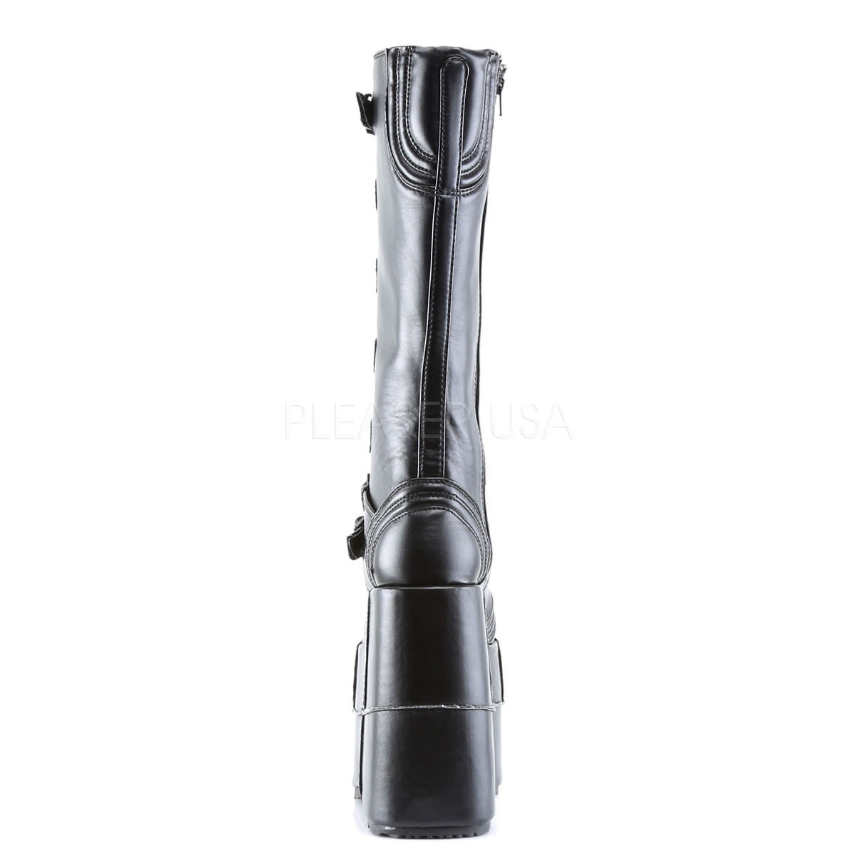 DEMONIA STACK-308 Men's Black Pu Vegan Boots - Shoecup.com - 5