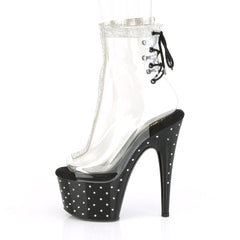 7 Inch Heel STARDUST-1018C-2RS Clear-Black