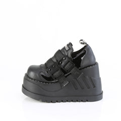4 Inch Wedge Platform STOMP-28 Black Patent-Vegan Leather