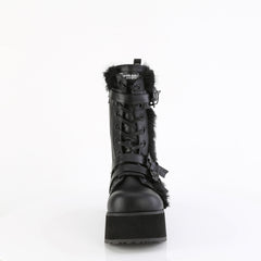 3 Inch Platform TRASHVILLE-218 Black Pu