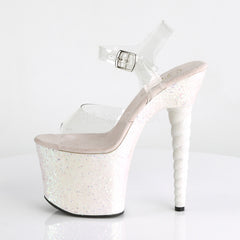 7 Inch Heel UNICORN-708LG Clear Opal