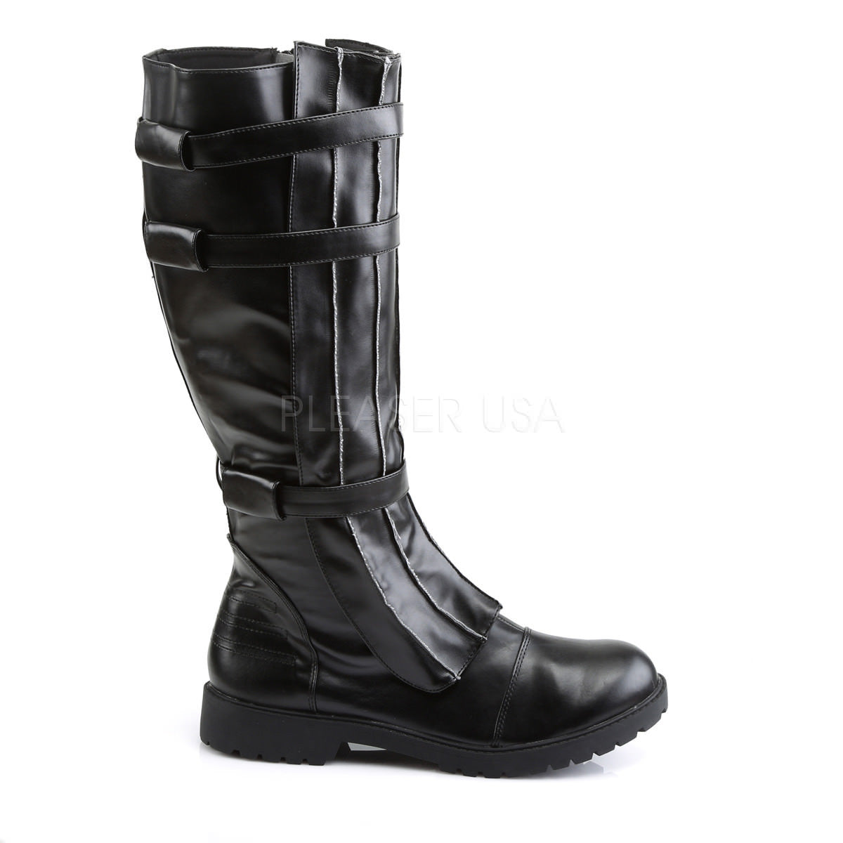 Men's Black Pu Super Hero Boots