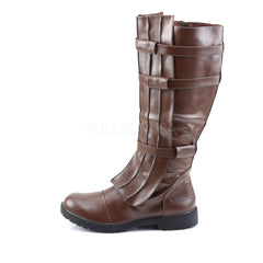 Men's Brown Pu Super Hero Boots