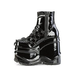6 Inch Wedge Platform WAVE-110 Black Patent